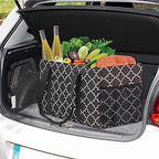 GhvyenntteS Extra Large Utility Tote Bag - Stand Up Utility Tote with Metal Wire Frame & Hard Bottom Board, Reusable Grocery Bags With Handles for Storage, Picnics, Beach, Pool, Laundry, Car, Camping - Image 3