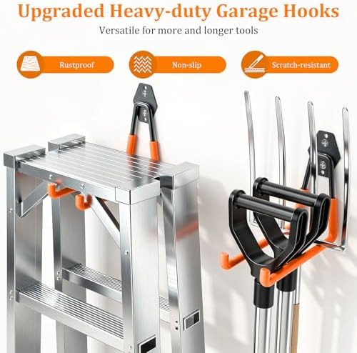 Housolution Steel Garage Hooks - 30Pack Anti-Slip Coating, Orange - Image 5