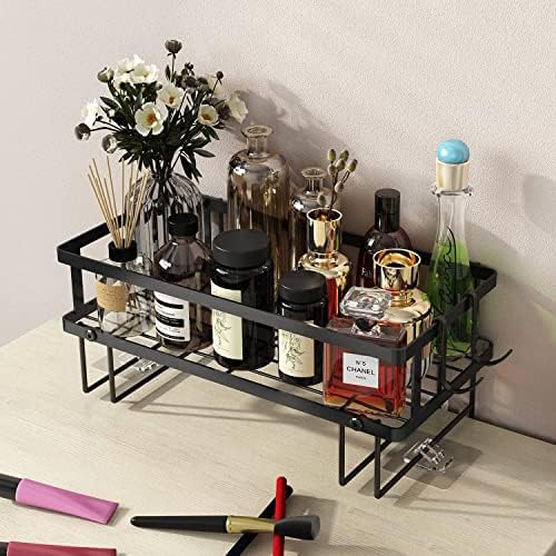 Godboat 1-Tier Over Toilet Storage - Wall-Mount Bathroom Shelf with 2 Hook - Image 4