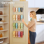 SWTYMIKI 4-Tier Water Bottle Organizer – Over the Door Stanley Cup Holder, Cup Organizer for Door or Wall Mount Option, Stanley Accessories for Pantry, Dorm, Office, RV Use, Silver - Image 7