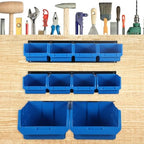 Wallmaster 10-Bin Wall Mounted Plastic Storage Bins Hanging Organizer Bins - Image 4