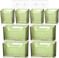 SiliFine 8 Pcs Cabinet Door Organizer Bin Wall Mount Organizer,3.94'',Green by SiliFine