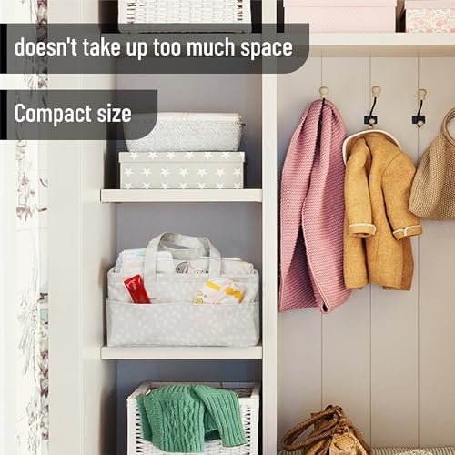 Mr. Pen- Baby Diaper Caddy Organizer, Patterned Gray - Image 5