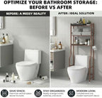 GloTika 3-Tier Over Toilet Storage, Anti-Tilt, 64" H, Bronze - Image 7