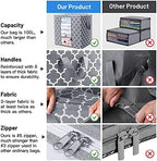 Storage Bags 8 Pack 100L Clothes Organization and Storage Containers | Large Blanket for Comforters,Bedding, Foldable Organizer with Reinforced Handle, Clear Window, Sturdy Zippers, Light Grey - Image 6