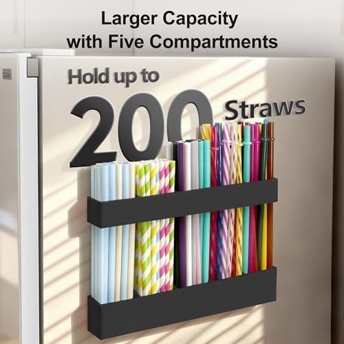 9.5” Large Acrylic Straw Holder for Cabinet Door, Adjustable Two-Part - Image 3
