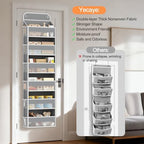 Yecaye 6 Tier Over the Door Organizer, 52.8lbs Capacity Door Organizer Hanging with 12 Mesh Pockets, Behind the Door Storage for Closet Baby Nursery Bathroom Bedroom,and Dorm,1Pc - Image 4