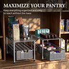 Simple Houseware Stackable Under Sink Sliding Basket Drawer, Silver - Image 7