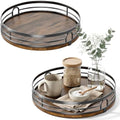 LAMU 2 Pack 9'' 10'' Lazy Susan Turntable Organizer for Cabinet, Round Wood Lazy Susan for Table Top, Countertop, Pantry, Spice, Bathroom Vanity, Coffee, Decor by YourHome-OrganizationHelper