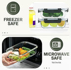 KOMUEE 30 Pieces Glass Food Storage Containers Set with Lids, Gray - Image 4