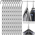 NiHome Clothing Chain Hangers 10-Pack, Space Saving Metal Closet Organizer | 7-Loop Retractable Design Chain Hanger for Compact Storage, Ideal for Travel,Dorm & Office, Wrinkle-Reducing for All Garments by NiHome
