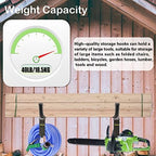 6 Pack 9-Inch Wall Mount Garage Storage Hooks for Ladder & Tools - Image 7