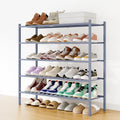 Smiry Bamboo Shoe Rack, 16 Vertical Slats, 5 Tier - 33.7" Wide, Grey by Smiry
