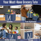 VENO 3 Pack Reusable Grocery Shopping Bags Utility Tote w/Sturdy Handles - Image 5