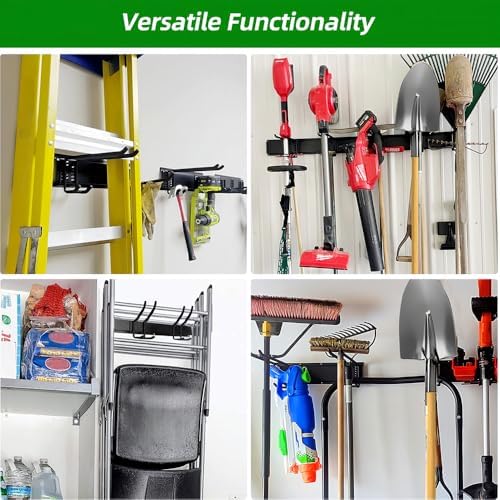 PIYILO 48 in Garage Tool Organizer Wall Mount, Adjustable Tool Storage Rack - Image 4