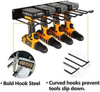 UU-Major Power Tool Organizer with Charging Station,Drill Holder Wall Mount,Garage Storage Shelves for Organization and Storage,Heavy Duty Pegboard Wall Organizer Set Solid Metal Black… - Image 4