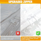 Plastic Storage Bags with Easy-Glide Zipper, Pack of 6, Durable Clear Vinyl Zippered Storage Bags for Clothes Sweaters Comforters Blankets Sheets Bedding (21.6 x 13.7 x 12.4 Inch, Transparent White) - Image 4
