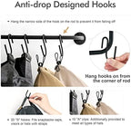 Mkono Hat Rack for Wall Baseball Cap Organizer Hanger with 20 Hooks Modern Metal Hat Holder Wall-Mounted Caps Display for Closet Door Bedroom Entryroom Laundry, Set of 2 Black (Pack of 2) - Image 3