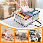 BlissTotes Moving Bags 90L 4PCS, Clear Clothes Storage Under Bed Storage | Foldable Clothes Storage Bags with Sturdy Zippers & Handles for Comforter, Bedding, Books, Sheet, Transparent Containers - Image 5