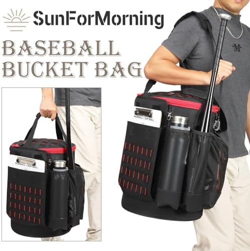 Baseball Bucket Bag Baseball Coaching Accessories Organizer - Image 6