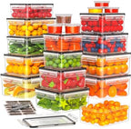 40 PCS Food Storage Containers with Lids Airtight (20 Containers & 20 Lids) by TOPCHASE