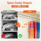 30 Pack Pants Hangers with Clip，Legging Organizer and Jean & Shorts Hangers - Image 4