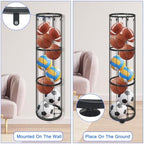 3 Layer Ball Storage Rack Vertical Wall Mount, Garage Basketball Holder - Image 6