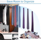 Belt Organizer with 14 Hooks, Sturdy Wood Belts Rack Closet Accessories - Image 6