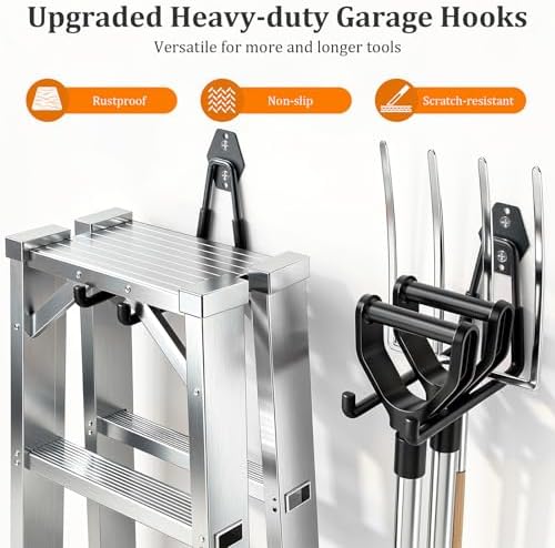 Housolution Steel Garage Hooks - 30Pack Anti-Slip Coating, Black - Image 5