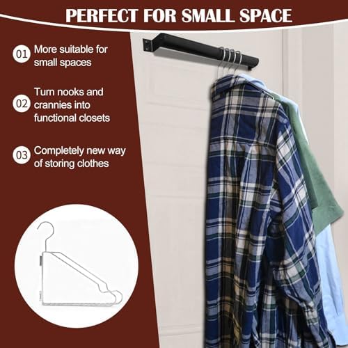4 Pack Space Saving Hangers for Clothes: Foldable Metal Hangers - Image 5