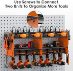CCCEI Wall Mount Modular Tool Charging Organizer, Orange, 1 Pack, 3 Tier. - Image 6