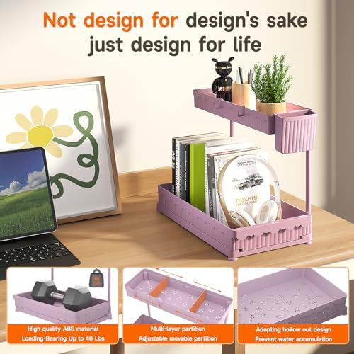 Sevenblue 3-Pack 2-Tier L-Shaped Under Sink Organizers with Sliding Drawers - Image 5
