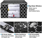 Storage Bags 100L 3Pack Clothes Organization and Storage Containers | Large Blanketfor Bedding, Comforters, Foldable Organizer with Reinforced Handle, Clear Window, Sturdy Zippers, Black - Image 3