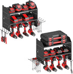 CCCEI Pack of 2 Modular Power Tools Organizer, Drills and Battery Storage Wall Mount, Garage Shop Organization, Anniversary, Birthday, Gifts for Men, Father, Black. by CCCEI