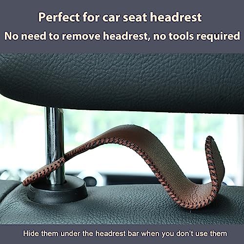 4-Pack Car Headrest Hooks Holds 55lbs Seat Storage Organizer for Bags - Image 6