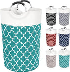 Large Laundry Basket, 115L Tall Collapsible Hamper with Handles, Green by Fabspace
