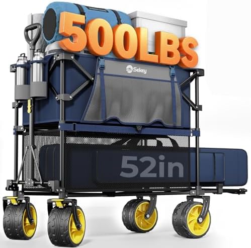 Sekey 400L Double-Decker Wagon, 500 lb Capacity, 50 in Extender by Sekey