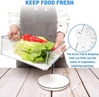 POMEAT 10 Pack Fridge Organizer, Stackable Refrigerator Organizer Bins with Lids, Produce Fruit Storage Containers for Storage Clear for Food, Drinks, Vegetable Storage - Image 5