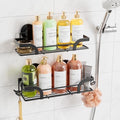TAILI Shower Caddy Suction Cup 2 Pack, Heavy Duty Bathroom Basket, Black by TAILI