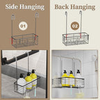 DELLAN Hanging Shower Rack, Shower Organizer Hanging for Bathroom, Black - Image 3