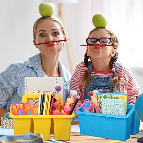 WILLBOND 12 Pcs Classroom Storage Caddies Stackable Utility Caddy, Colorful - Image 6
