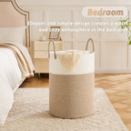 Artfeel Laundry Basket,Woven Cotton Rope Laundry Hamper,40L for Decorative Storage of Dirty Clothes,Toys and Blankets in Bathroom,Baby Room and Living Room - Image 4