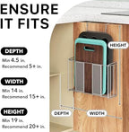 Simple Houseware Over Cabinet Door Mesh Organizer, Silver - Image 3
