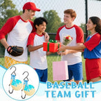 Blue Ice Cream Drip Baseball Softball Dugout Organizer Bag Fence Hook Helmet Glove Hanger with Name Tag Sports Team Gifts Gear for Boys Girls Coach Mom Must Have Travel Accessory-2pcs - Image 5