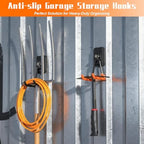 Heavy Duty Magnetic Garage Hooks,4 Pack Strong Large Magnet Hook for Power Drill,Garden Tools,Hose,Pegboard,Garage, Workshop,Magnetic Storage Hooks for Indoor Outdoor Hanging(Orange) - Image 3