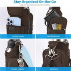icolor Magnetic Gym Bag Water Bottle Carrier Holder with Phone Pockets & Shoulder Strap,Gym Magnetic Bag 5 Built-in Magnets Gym Accessories Organizer Sling Bottle Bag Pouch Sleeve - Image 4