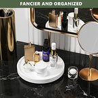 Turntable Vanity Tray, 9 Inch Bamboo Kitchen Sink Countertop Organizer - Image 3