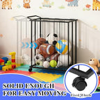 Large Garage Ball Storage Rack with Wheels for Basketball & Soccer - Image 5