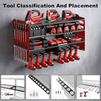 oviitech Large Power Tool Organizer Wall Mount Red - Image 3