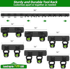 Garage Wall Organizer, 96 in Garden Tool Organizer with 12 Adjustable Hooks - Image 3